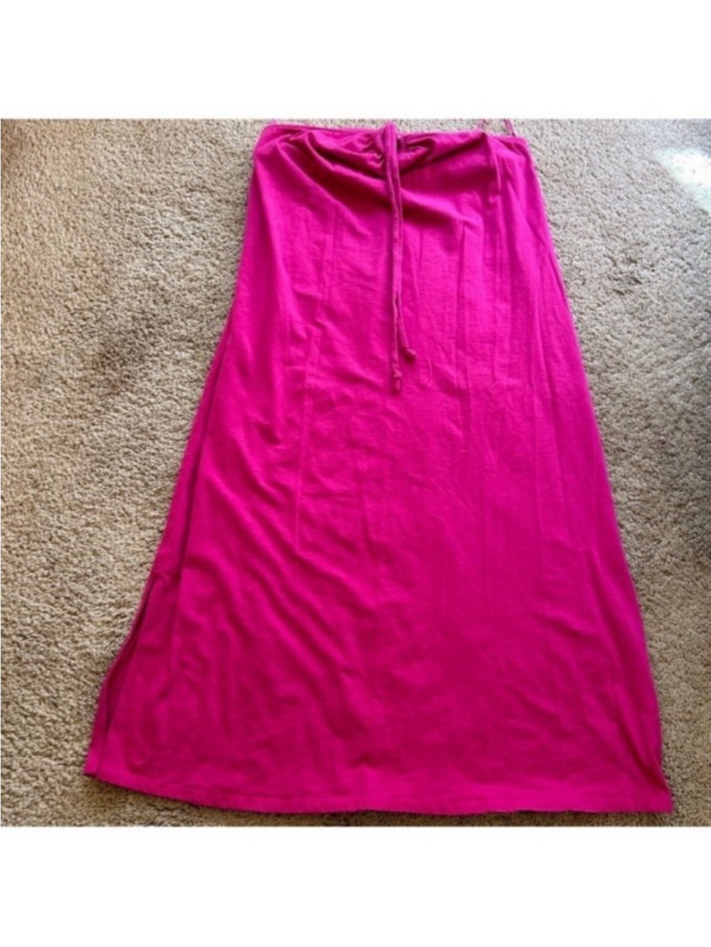 Old Navy Bright Pink Drawstring Maxi Skirt